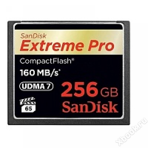 CF SanDisk Extreme Pro  SDCFXPS-256G-X46 вид спереди